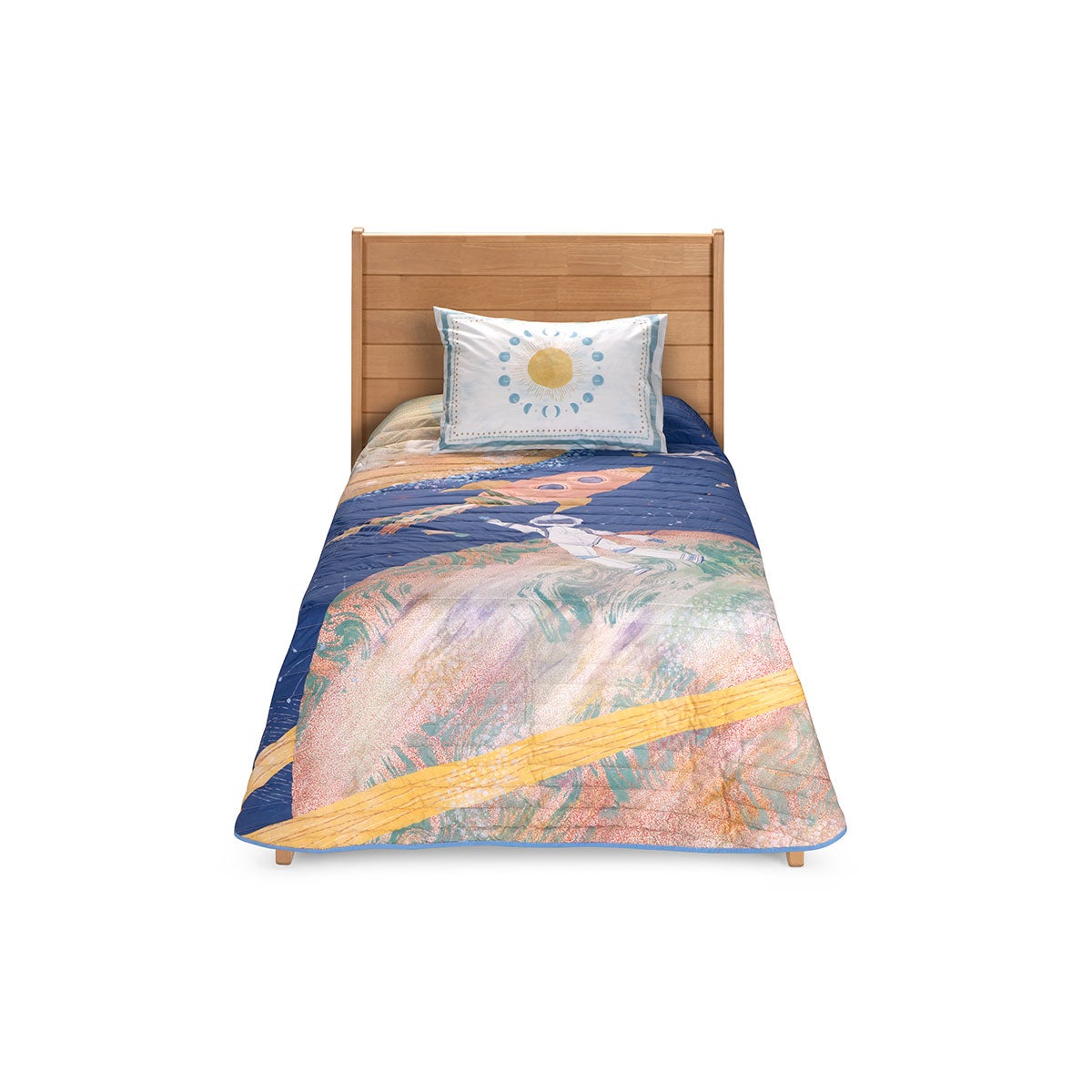 Cubrecama Algodón Kids Reversible Galaxia