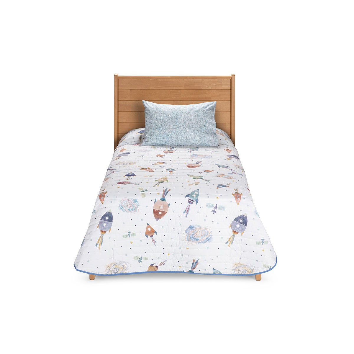Cubrecama Algodón Kids Reversible Galaxia