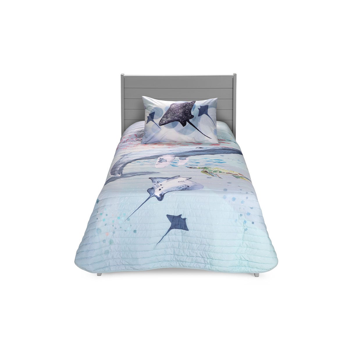 Cubrecama Algodón Kids Reversible Océano