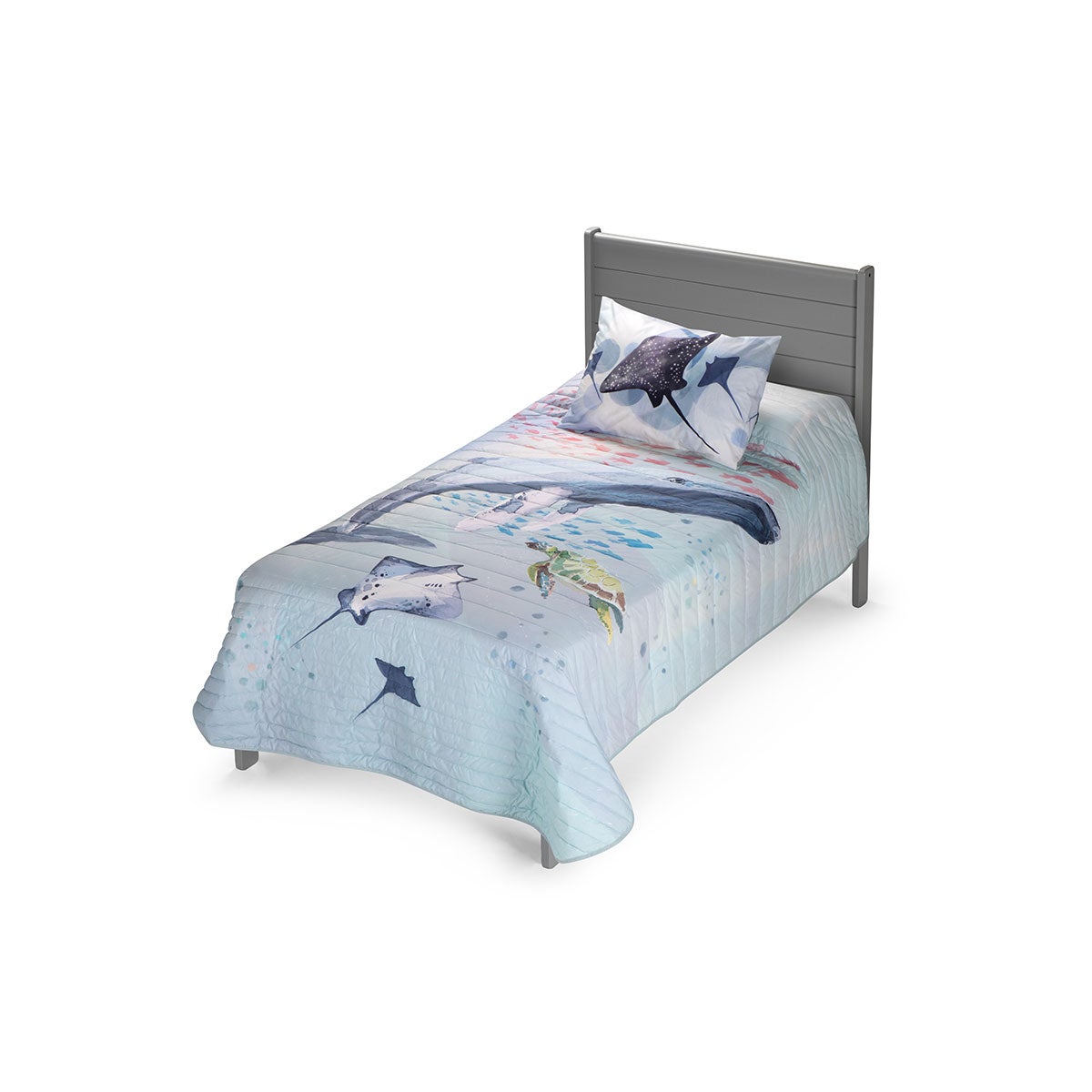 Cubrecama Algodón Kids Reversible Océano