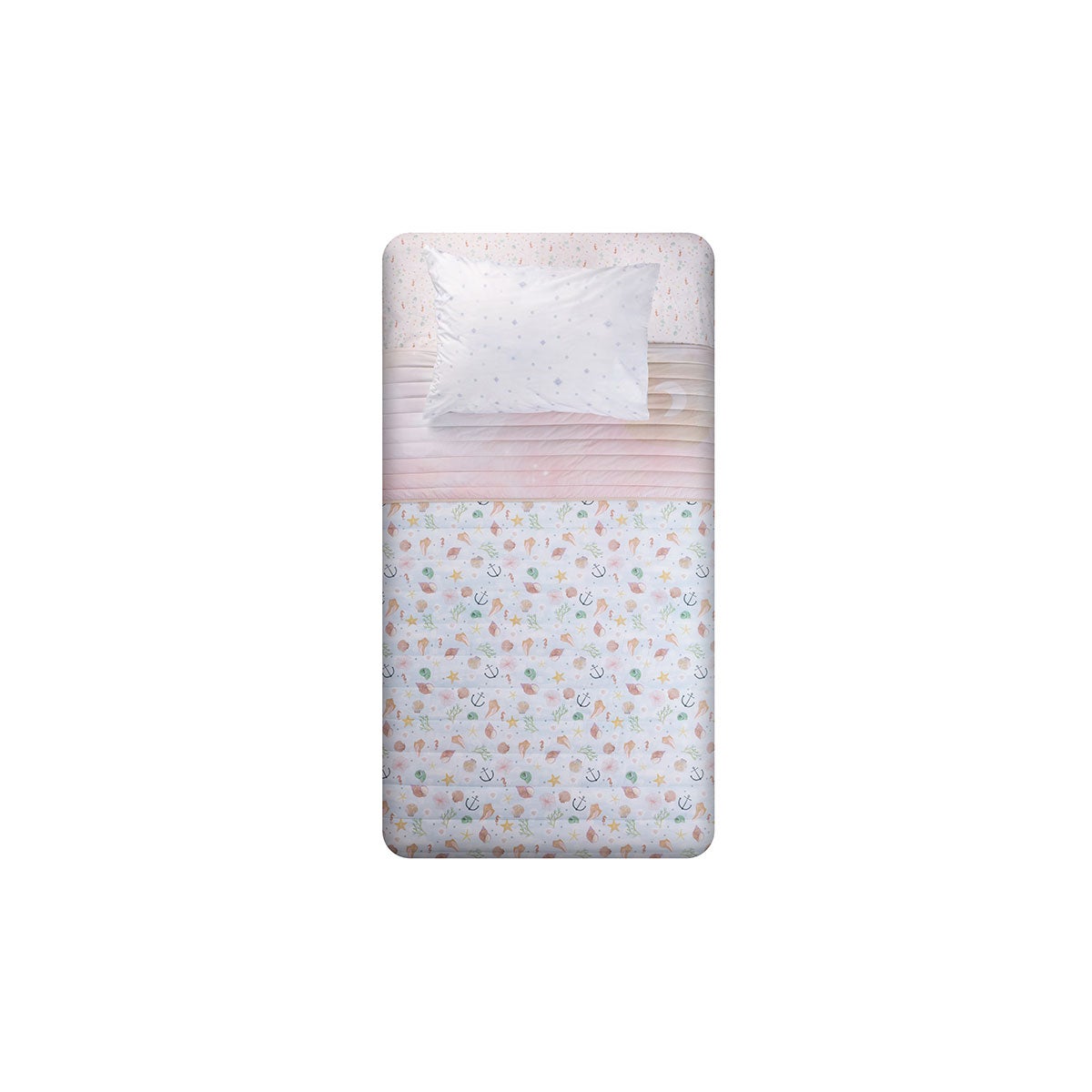 Cubrecama Algodón Kids Reversible Sirenas