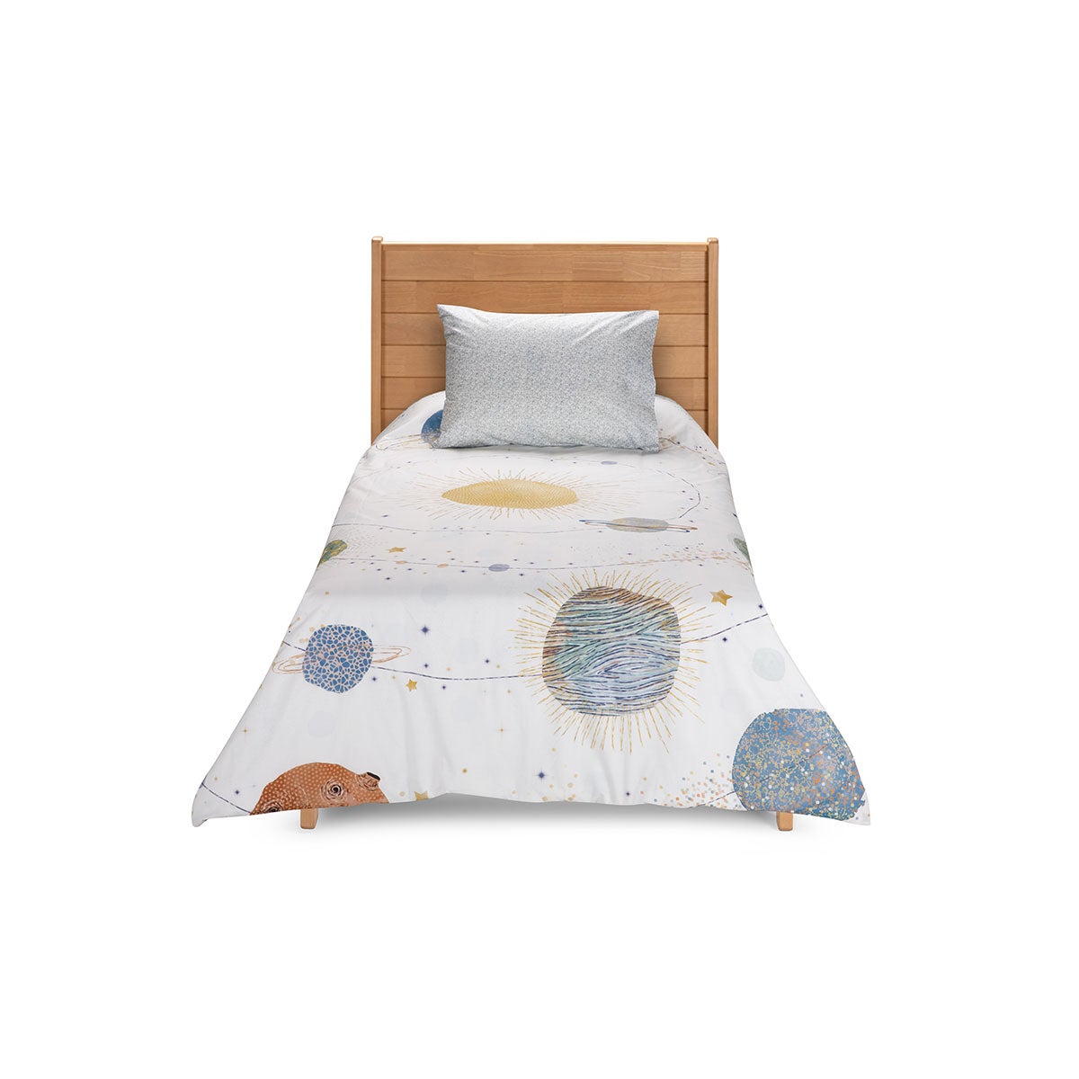 Funda Plumón Algodón Kids Reversible Galaxia