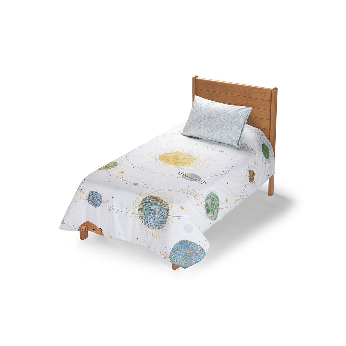 Funda Plumón Algodón Kids Reversible Galaxia