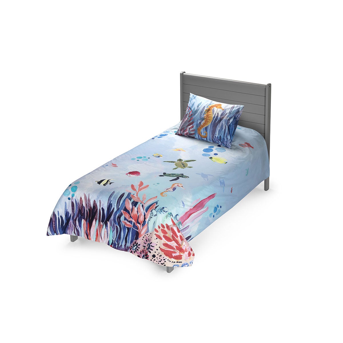 Funda Plumón Algodón Kids Reversible Océano