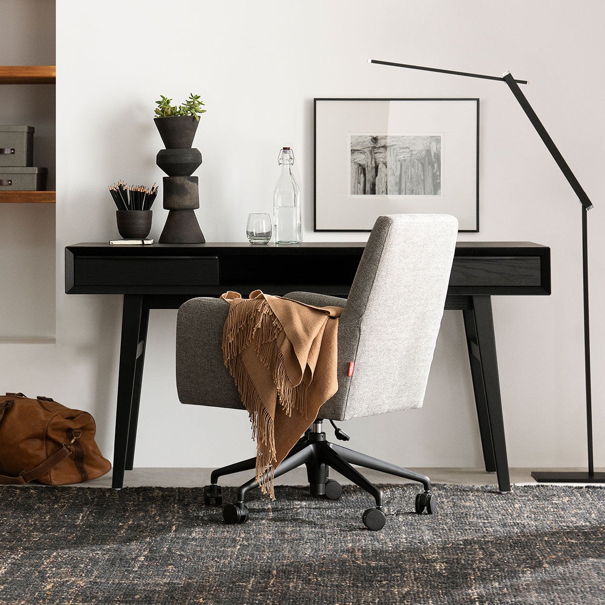 Silla Home Office George Tela Belfast Gris