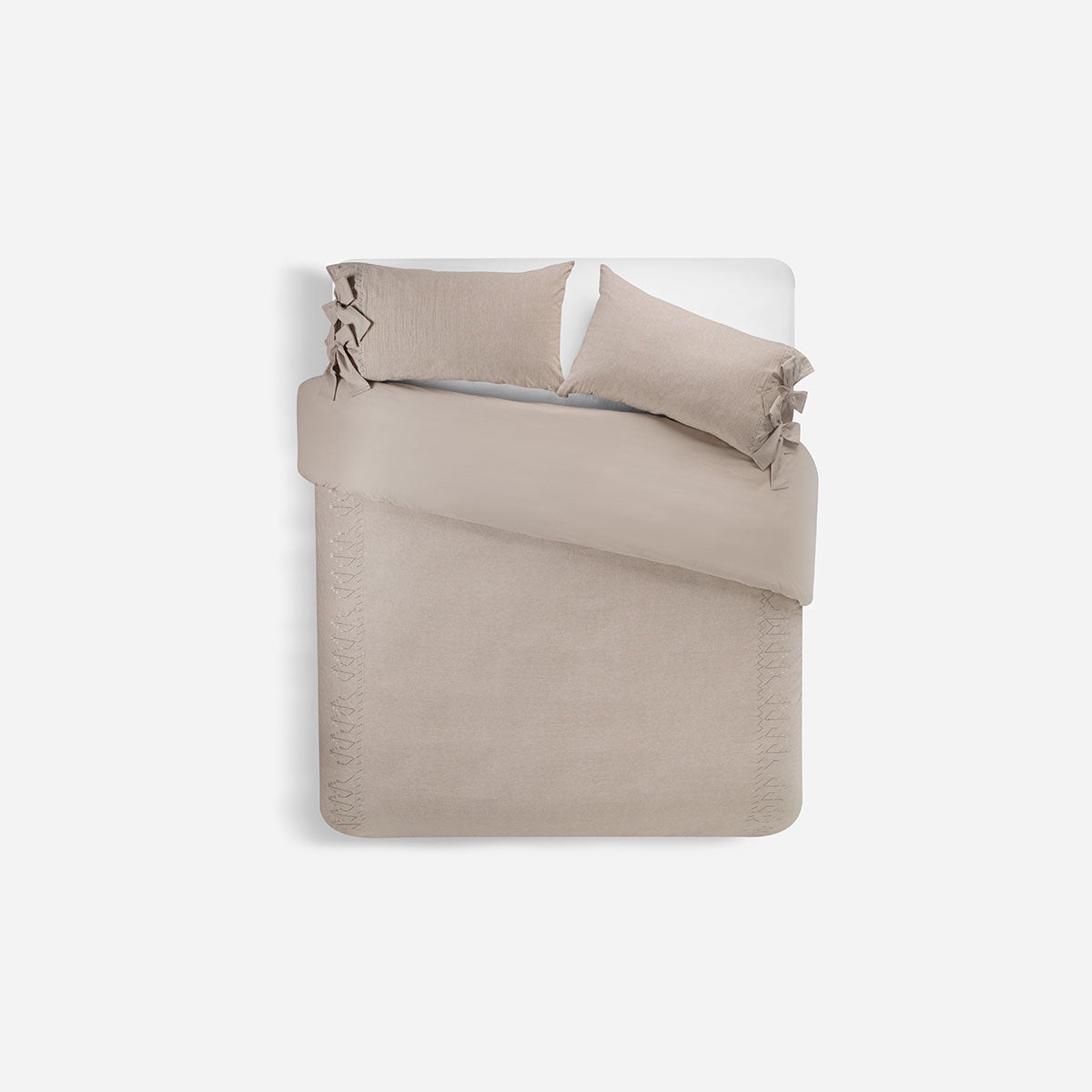 Funda Plumón Lino-Algodón Pure Olivia