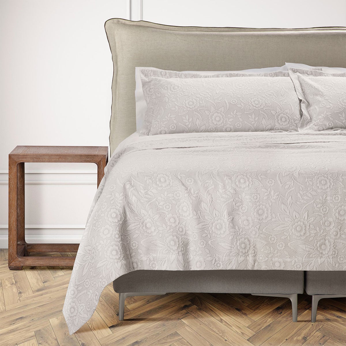 Colcha Algodón Timeless Floral Ecru