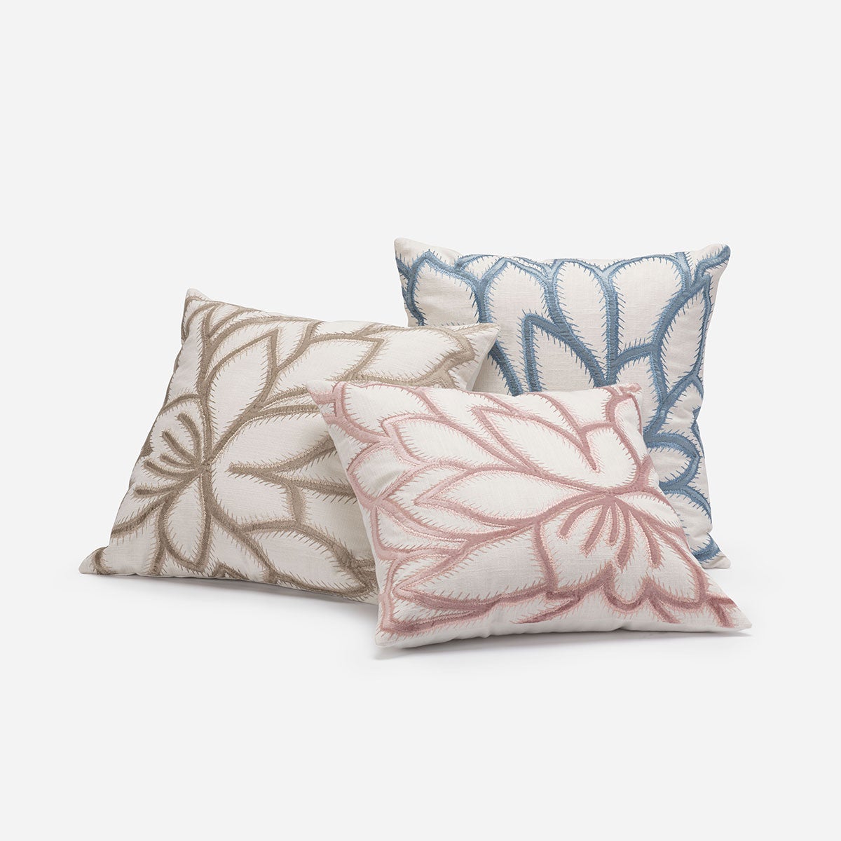 Funda de Cojín Bordado Petalos 50 x 50 cm