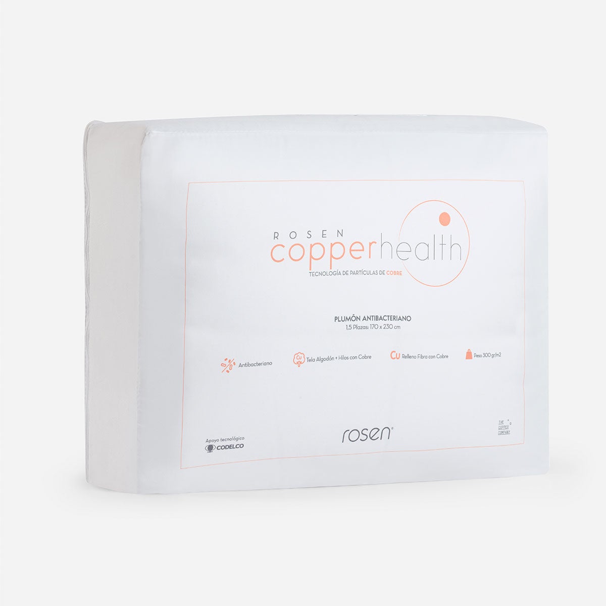 Plumón Microfibra Copper Health