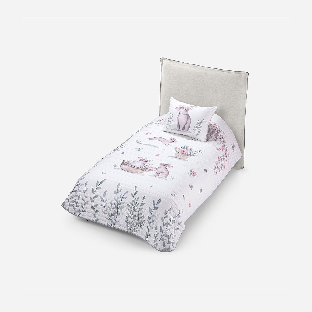 Cubrecama Algodón Kids Reversible Botánico