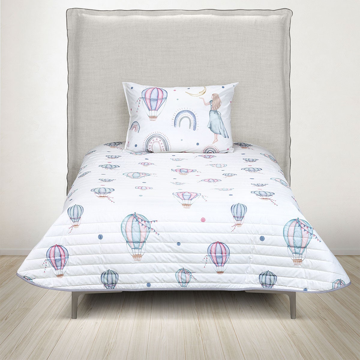 Cubrecama Algodón Kids Reversible Arcoíris