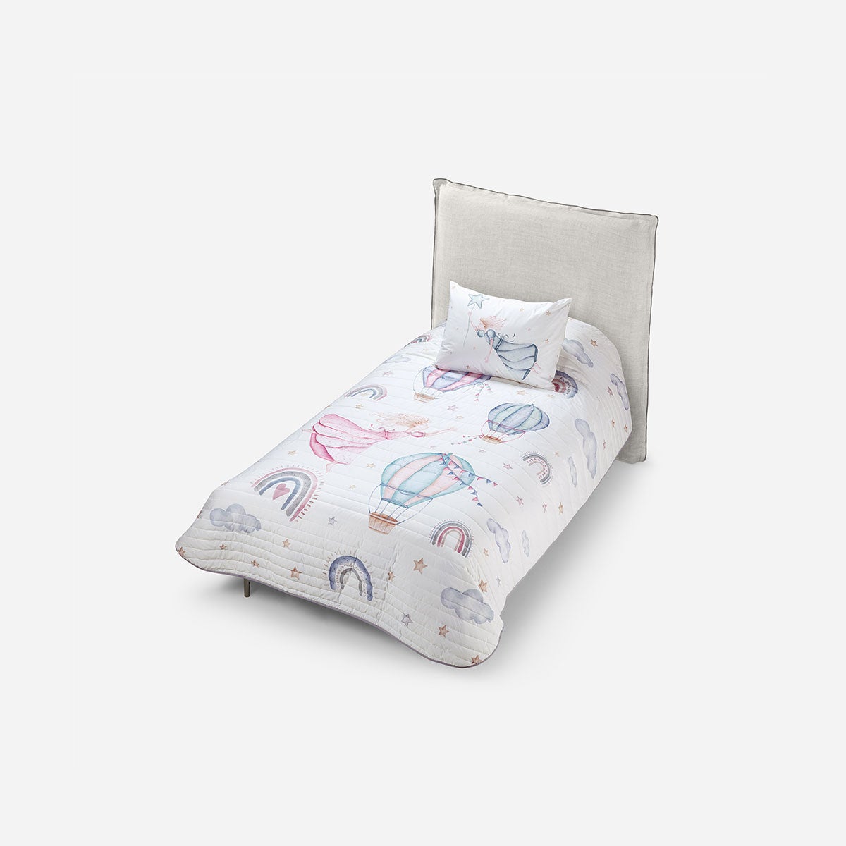 Cubrecama Algodón Kids Reversible Arcoíris