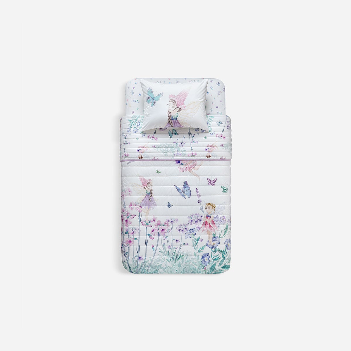 Cubrecama Algodón Kids Reversible Hadas