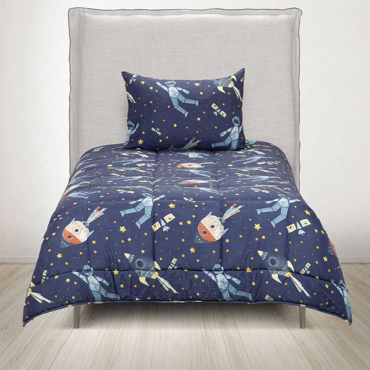 Plumón Microfibra Kids Planetas