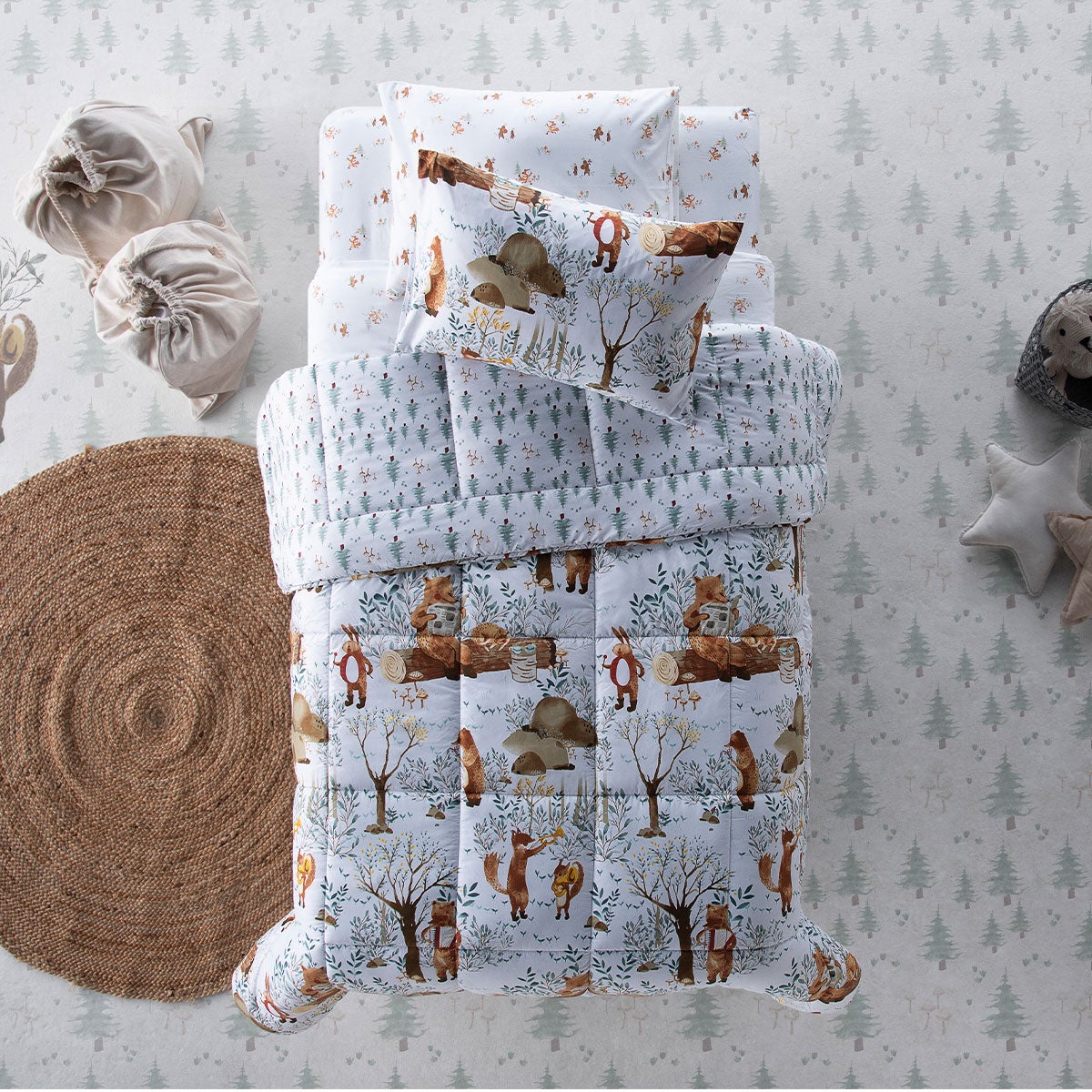 Plumón Microfibra Kids Woodland