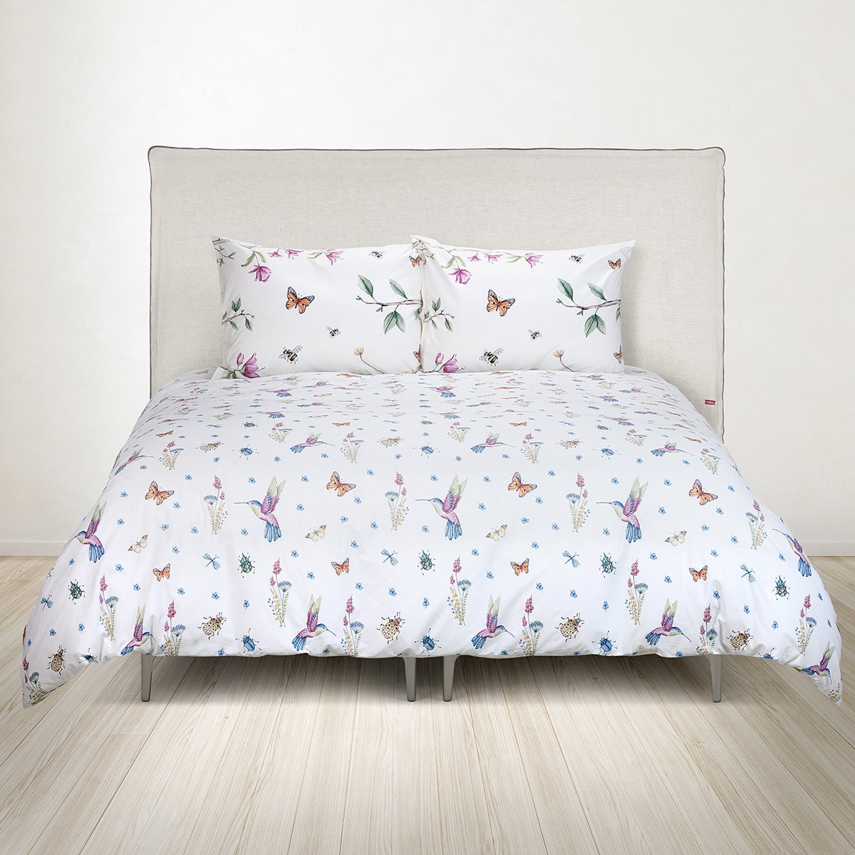 Funda Plumón Algodón Kids Reversible Botánico