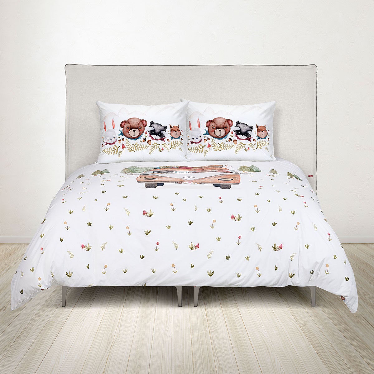 Funda Plumón Algodón Kids Reversible Camping