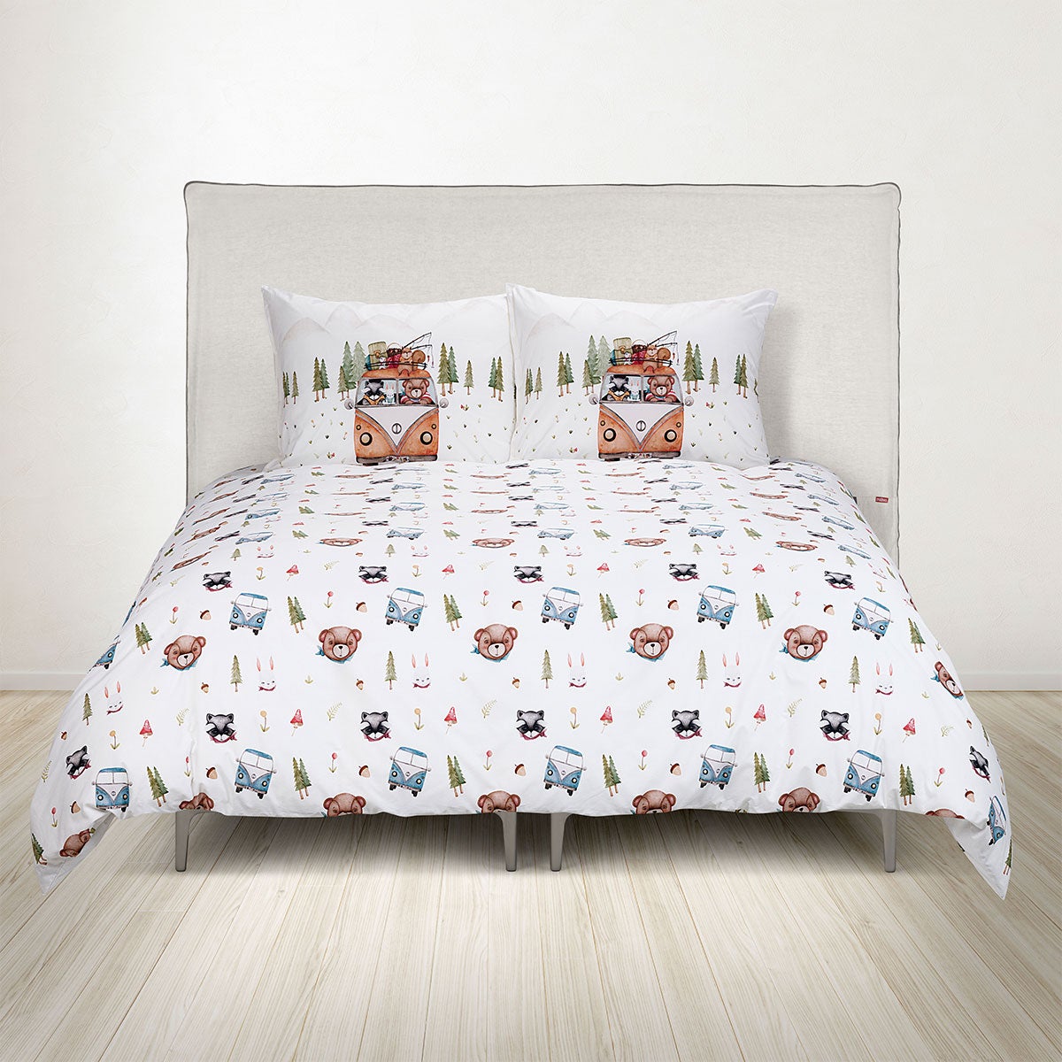 Funda Plumón Algodón Kids Reversible Camping