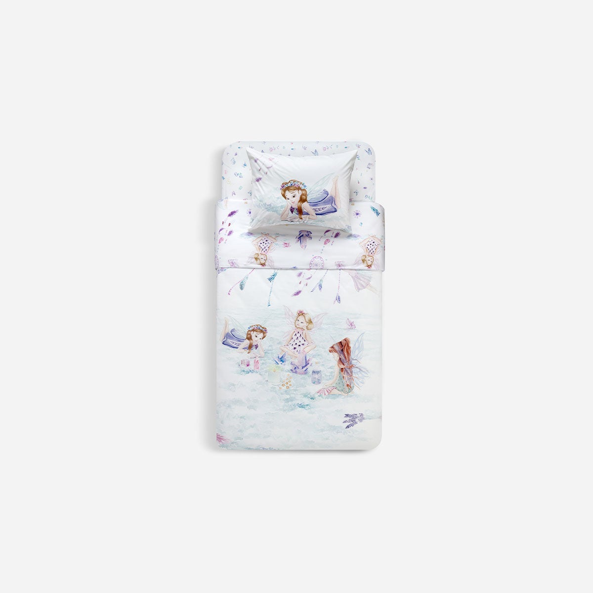 Funda Plumón Algodón Kids Reversible Hadas