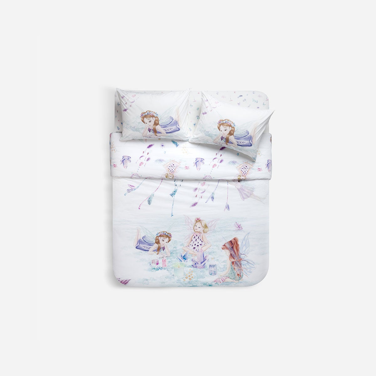 Funda Plumón Algodón Kids Reversible Hadas