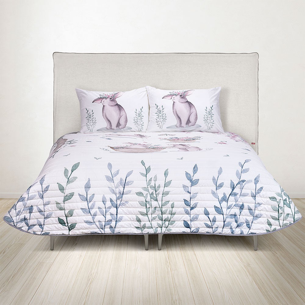 Cubrecama Algodón Kids Reversible Botánico