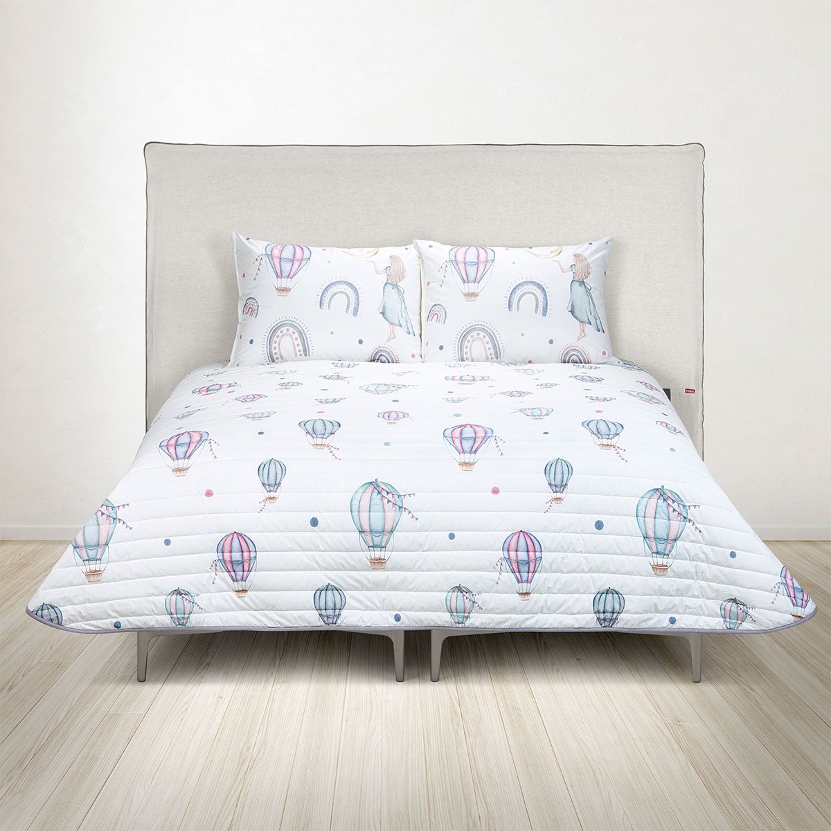 Cubrecama Algodón Kids Reversible Arcoíris