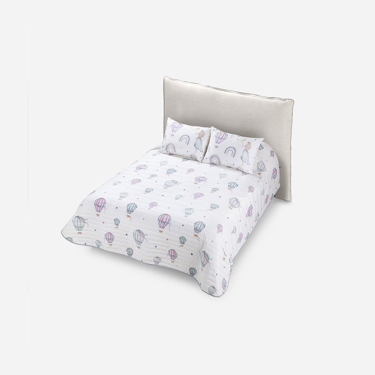 Cubrecama Algodón Kids Reversible Arcoíris