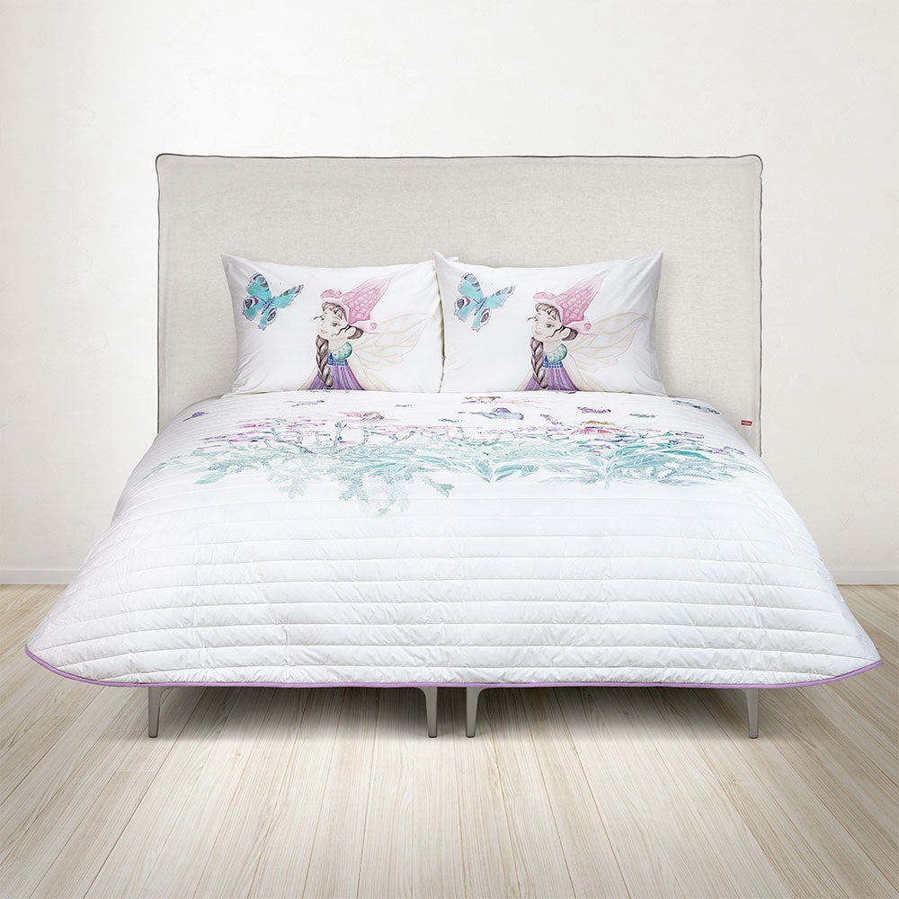 Cubrecama Algodón Kids Reversible Hadas