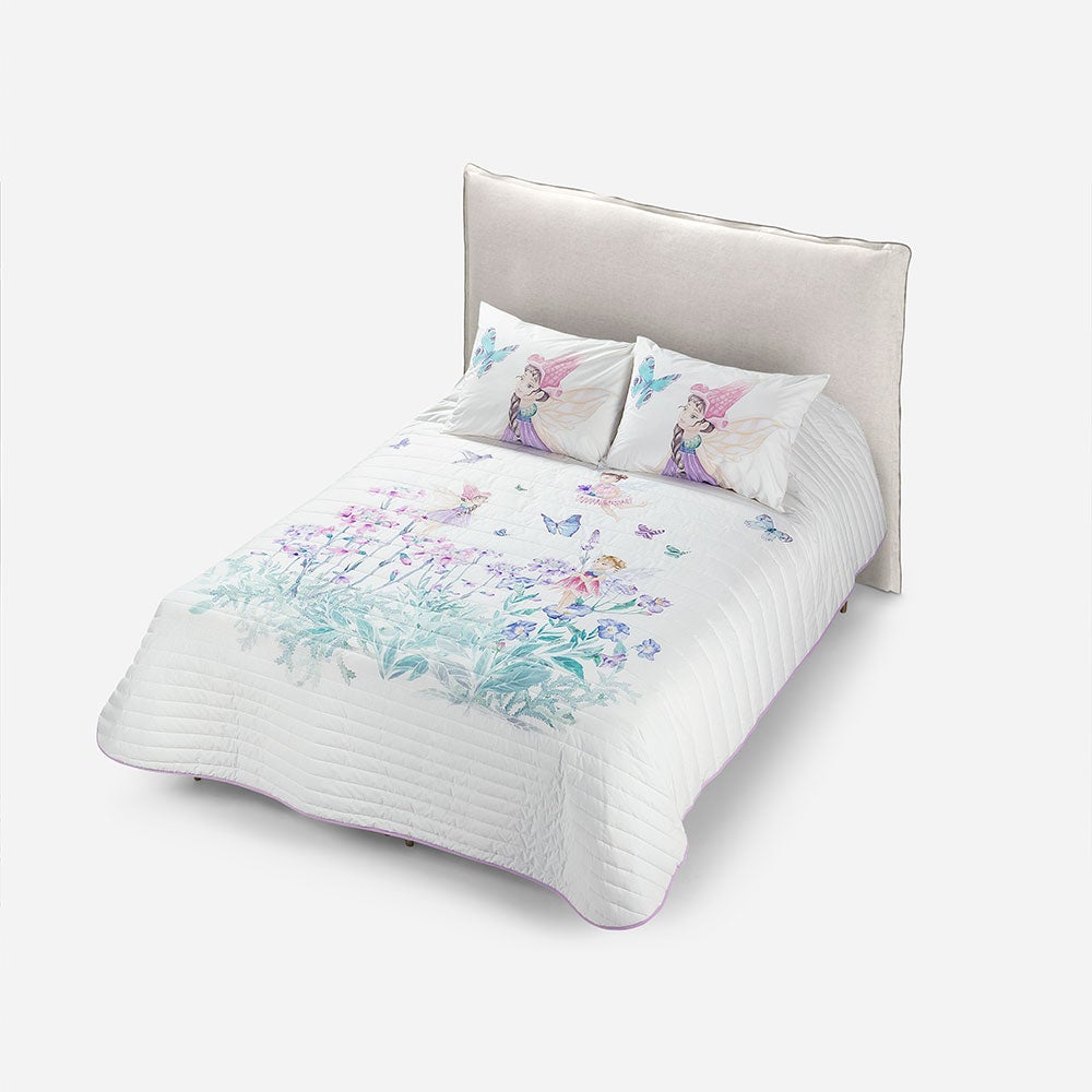 Cubrecama Algodón Kids Reversible Hadas