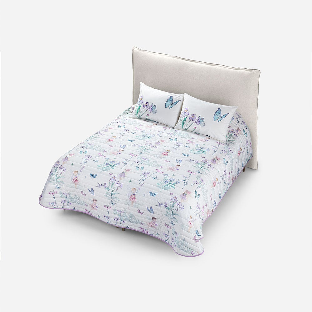 Cubrecama Algodón Kids Reversible Hadas
