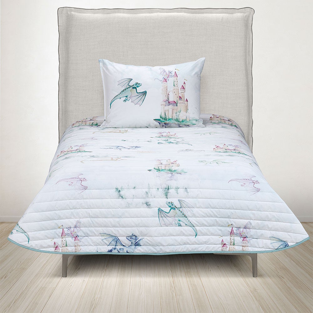 Cubrecama Algodón Kids Reversible Dragones