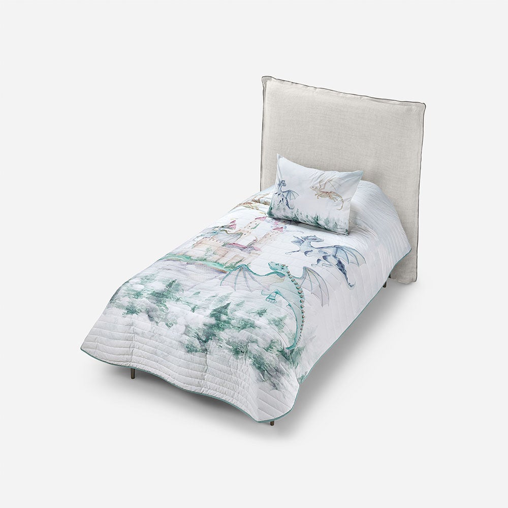 Cubrecama Algodón Kids Reversible Dragones