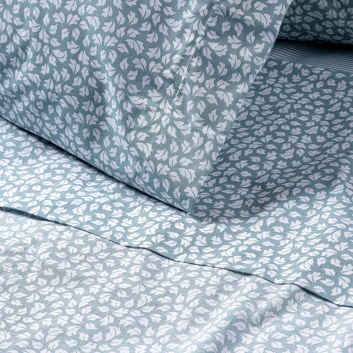 Sábana 180 Hilos Polycotton Miniprint Hojas