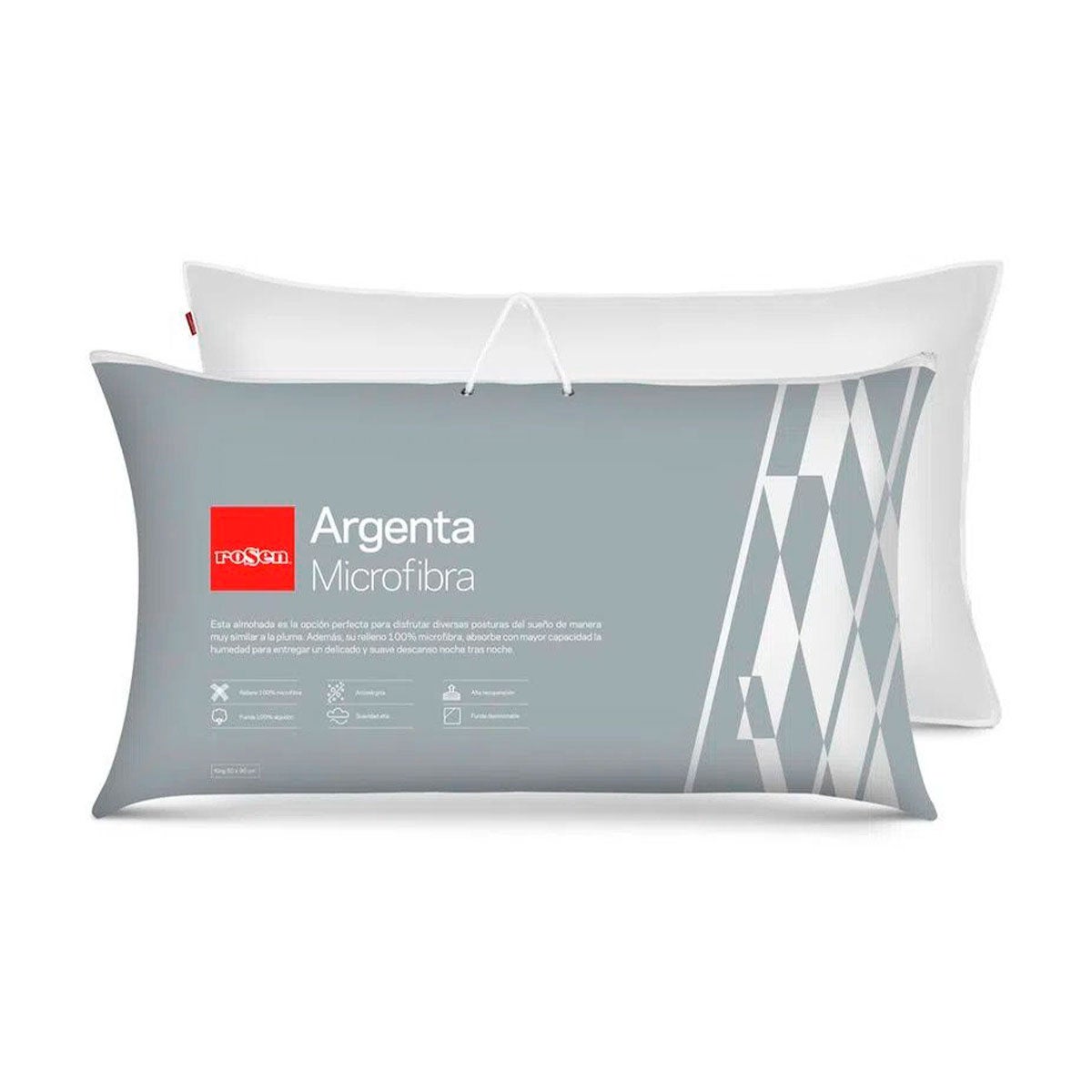Set 2 Almohadas Microfibra Argenta New