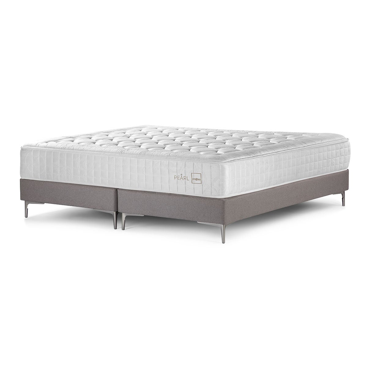 Cama Europea Pearl King 180 x 200 cm Base Gris