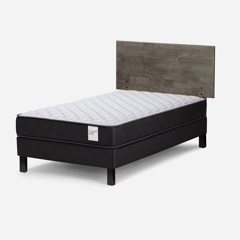 Cama Wave 1 Plaza + Respaldo Tabor Grafito