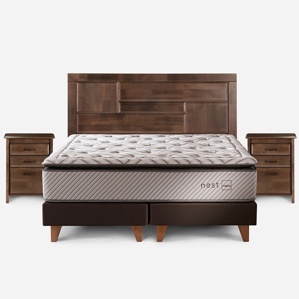 Cama Nest 2 Plazas + Muebles Dolce
