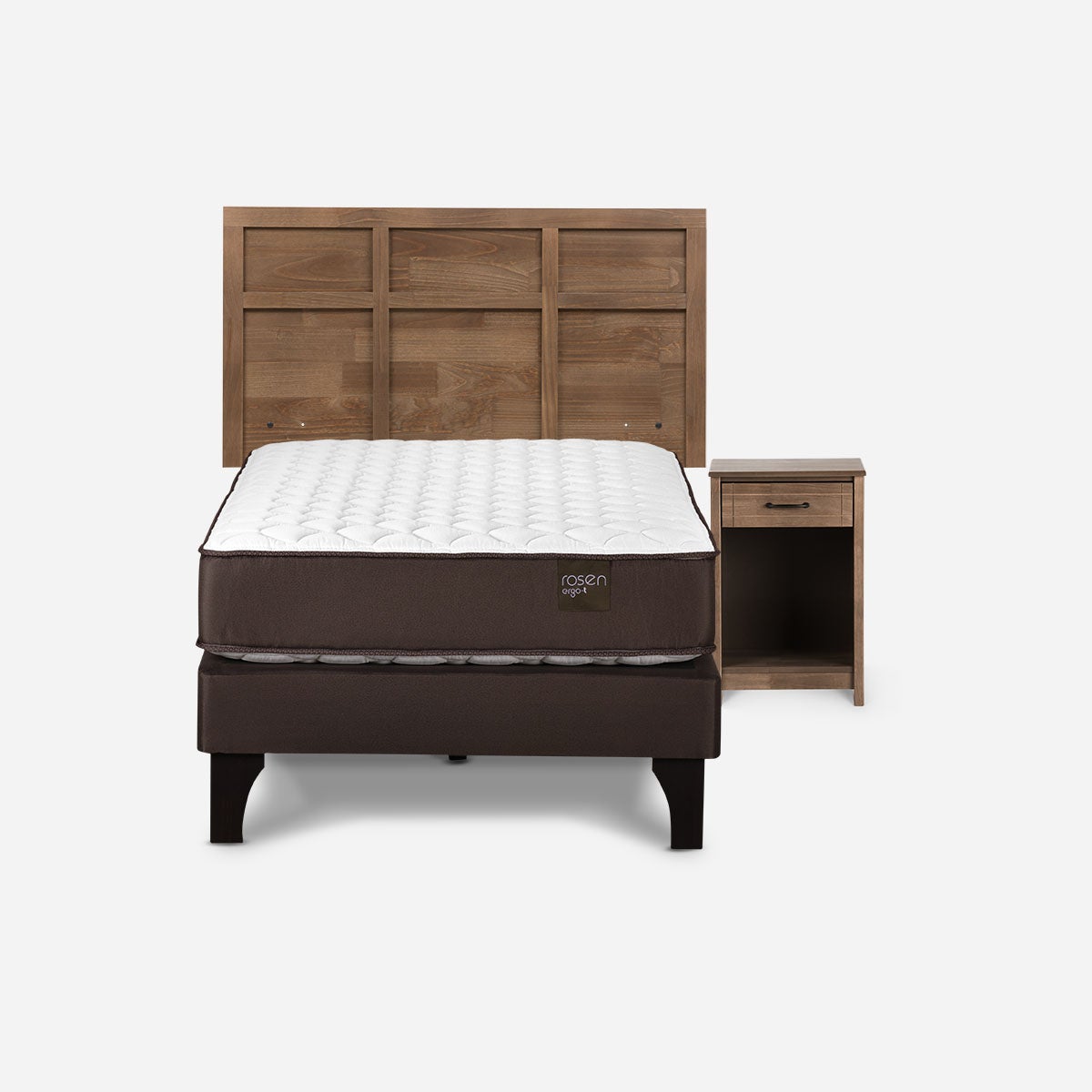 Cama Ergo T New 1 Plaza + Muebles Robin