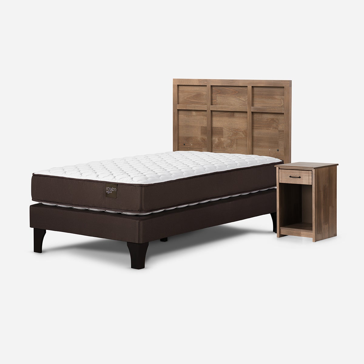 Cama Ergo T New 1 Plaza + Muebles Robin