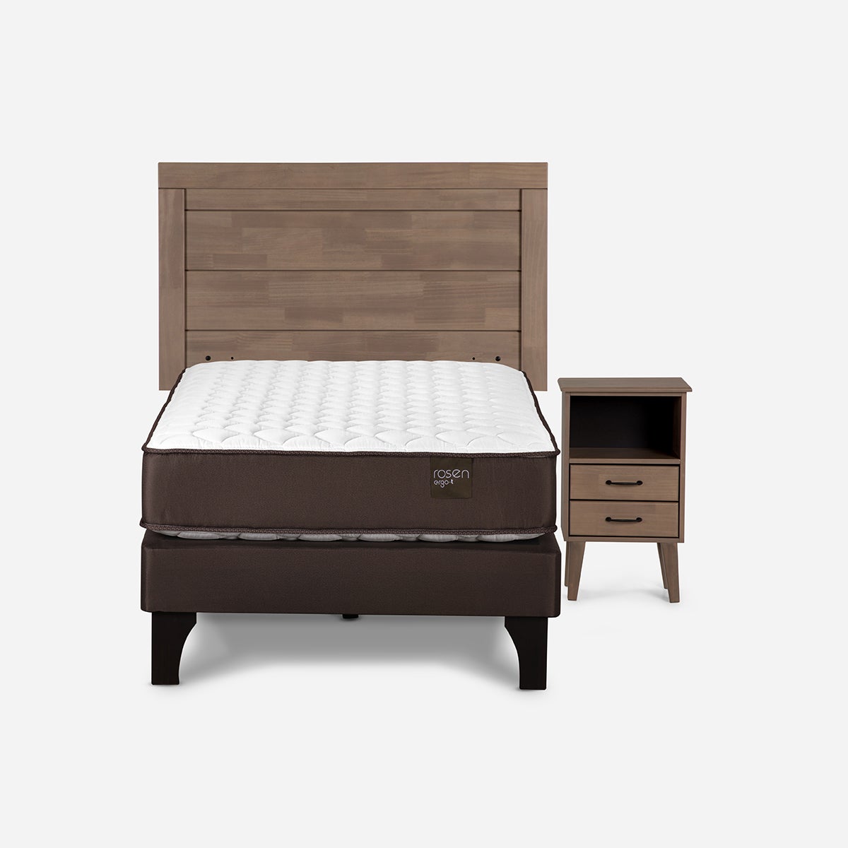 Cama Ergo T New 1 Plaza + Muebles Sicilia