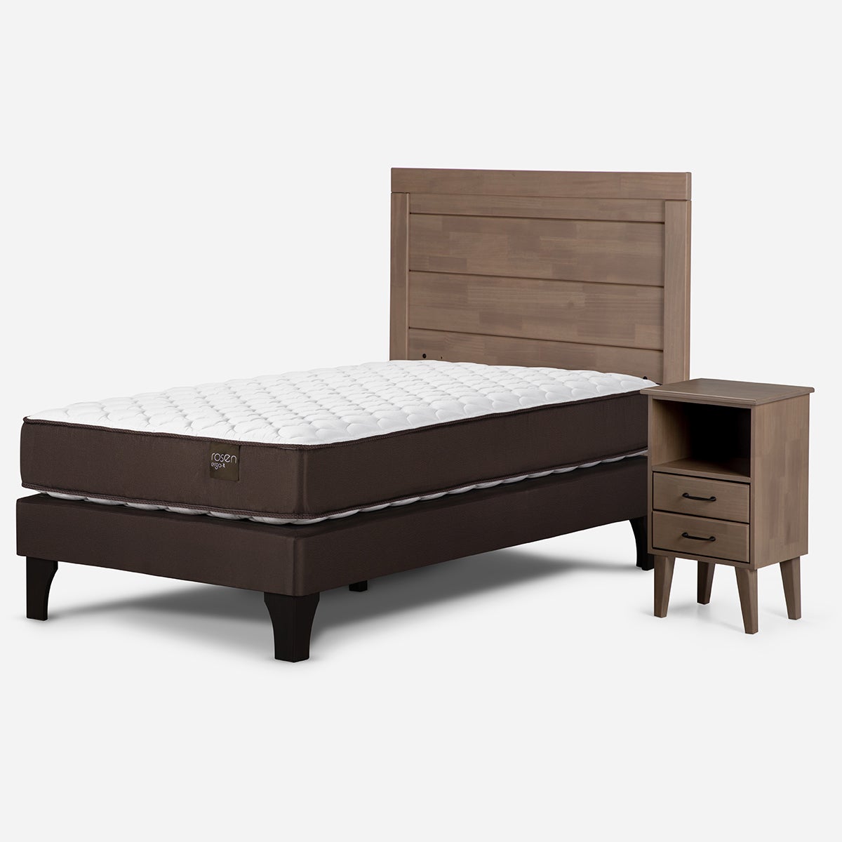 Cama Ergo T New 1 Plaza + Muebles Sicilia