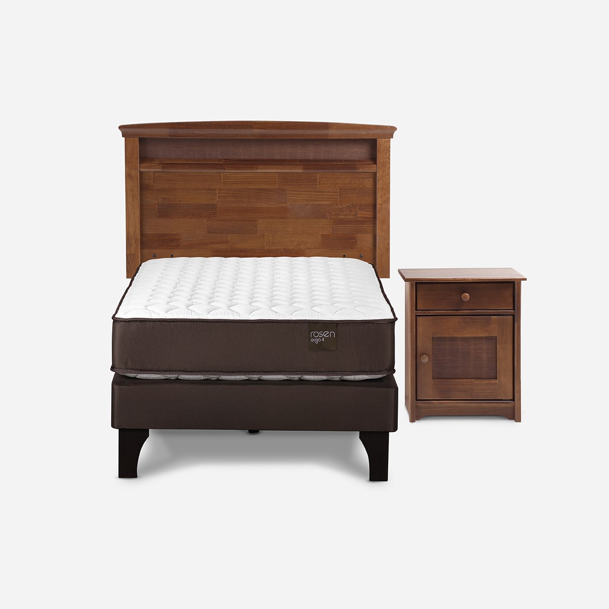 Cama Ergo T New 1 Plaza + Muebles Veneto