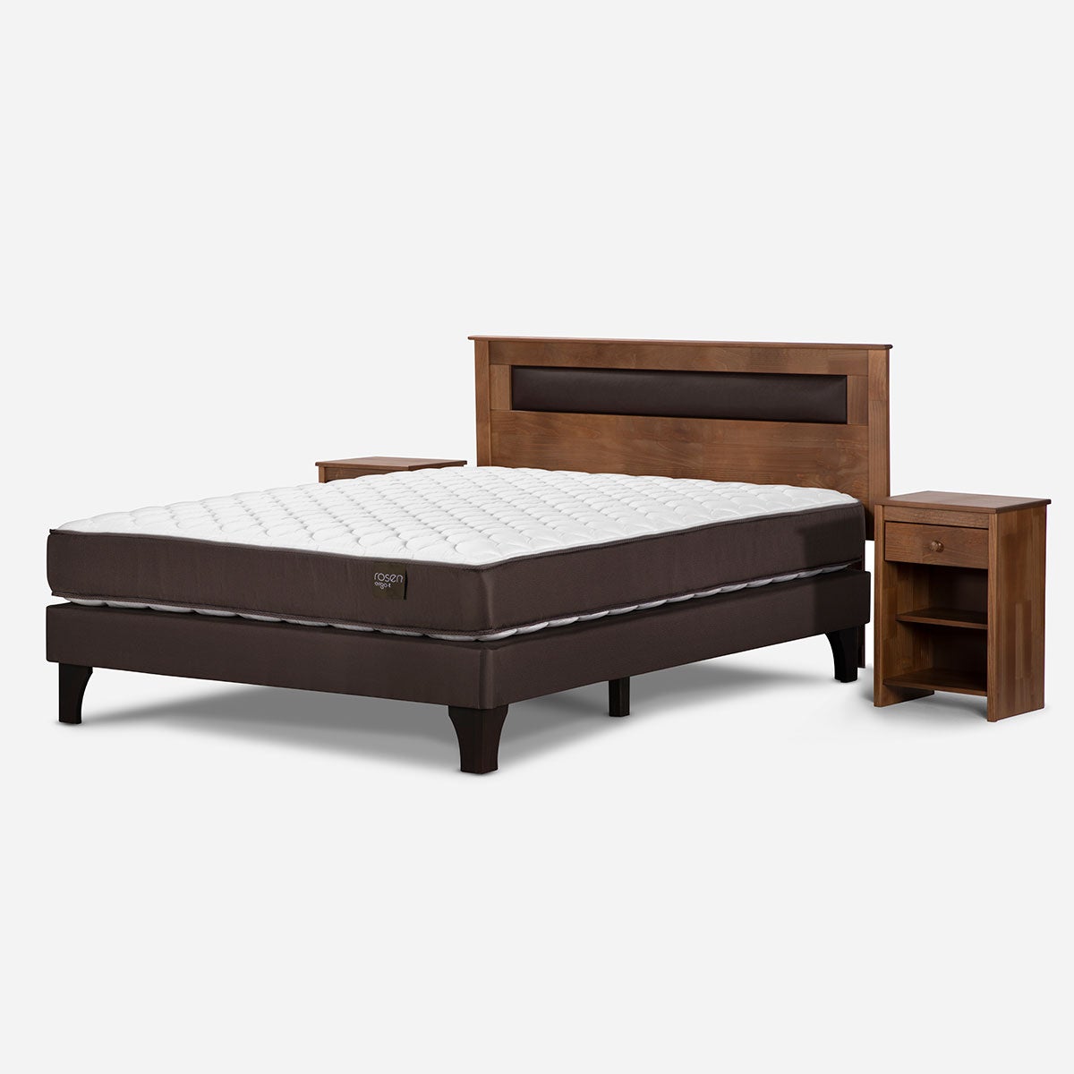 Cama Ergo T New 2 Plazas + Muebles Ferrara