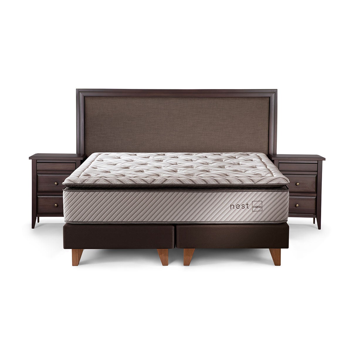 Cama Nest King + Muebles Nolita Chocolate