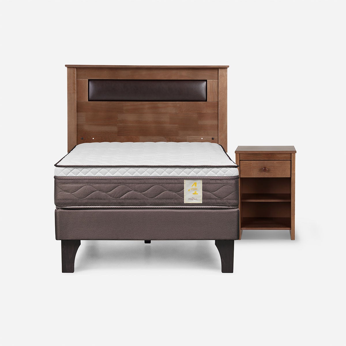 Cama New Style 4 Plus 1 Plaza + Muebles Ferrara