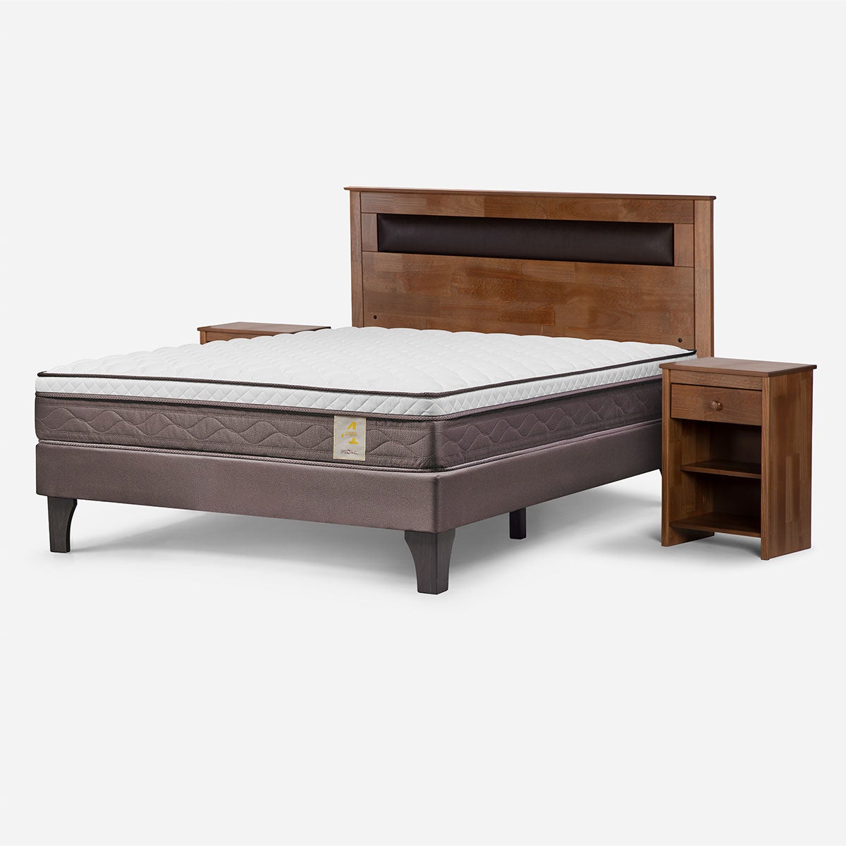 Cama New Style 4 Plus 2 Plazas + Muebles Ferrara