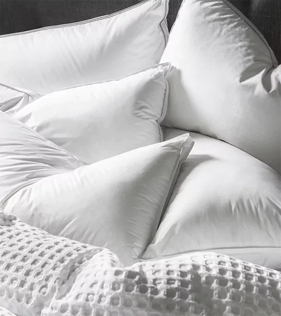 Almohadas de fibra, látex, gel, microfibra, con memoria, plumas o viscoelásticas